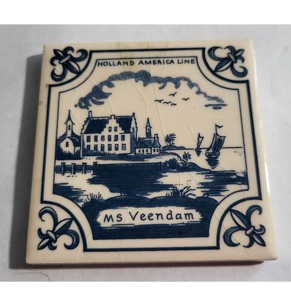 Holland America Line Cruise Ship Tiles MS Veendam & Statendam 1995 - Picture 8 of 8